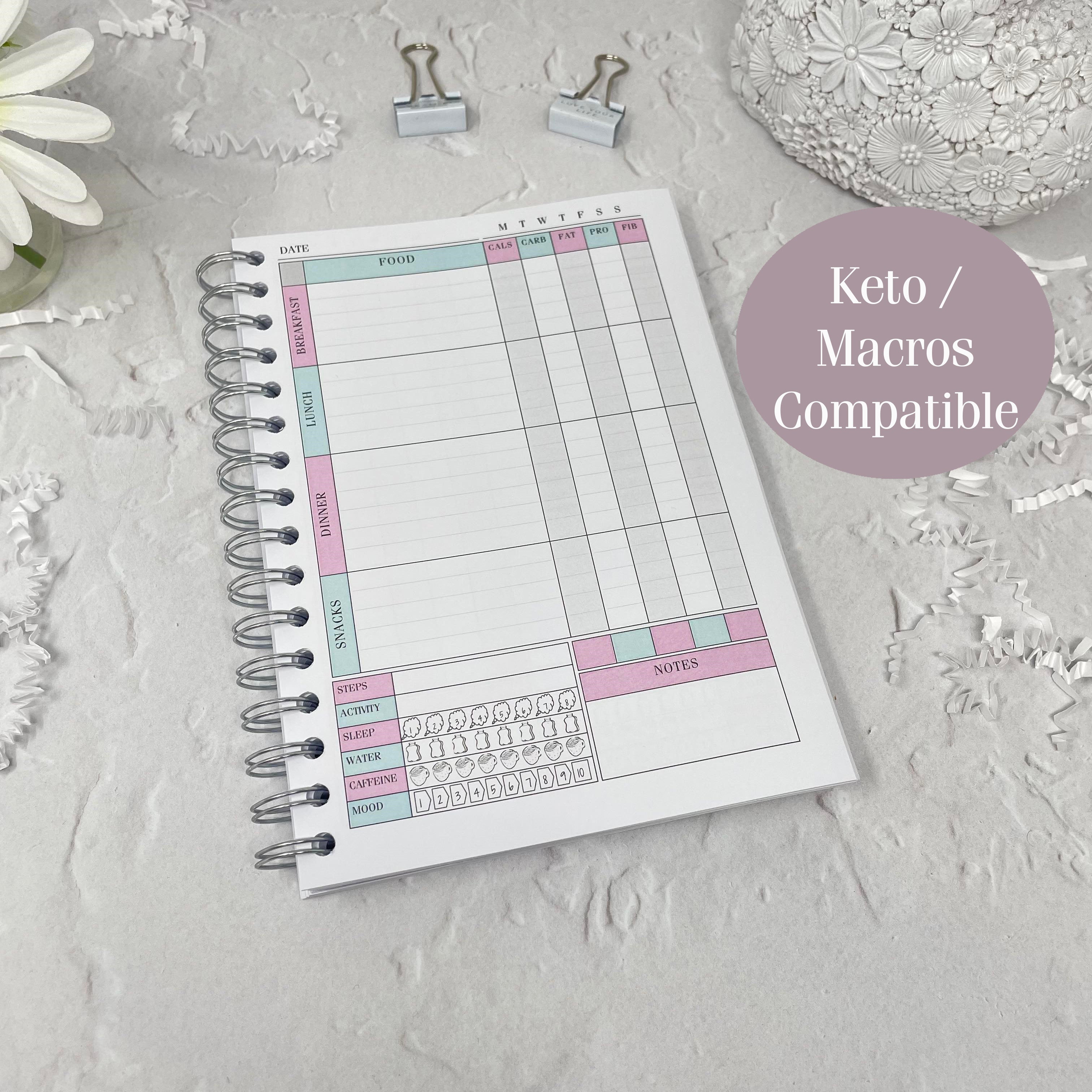 Deluxe 12 Wk Food Diary - Always Believe In Pink