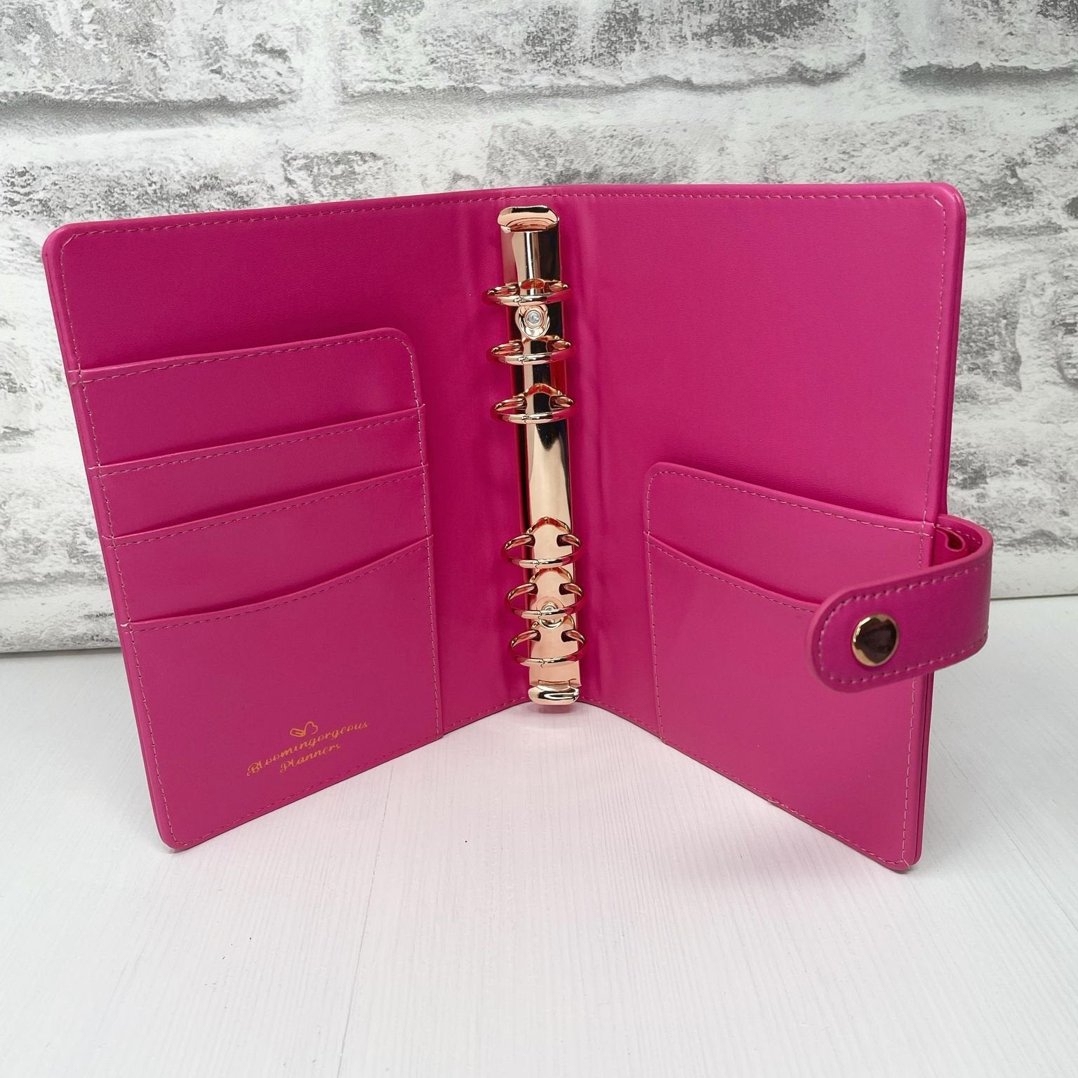 Personal Size Refillable Binder - Cerise