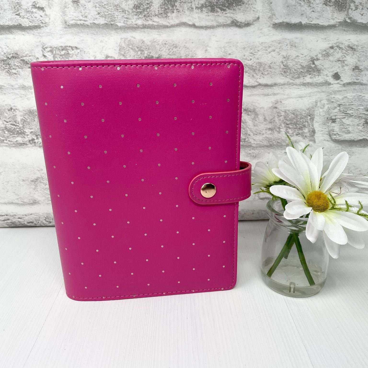 Personal Size Refillable Binder - Cerise