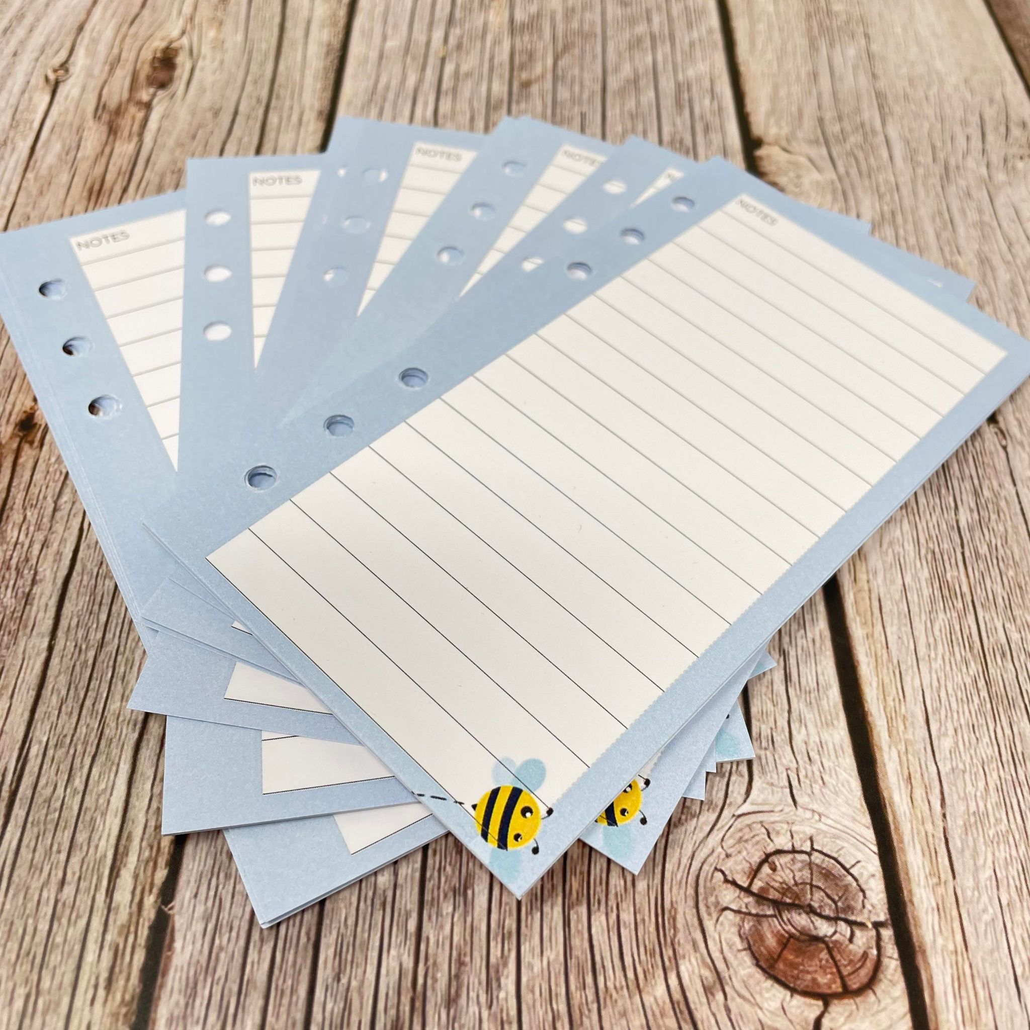 Personal Inserts - 50 Note Pages - Just Bee Awesome Design - Single Sided