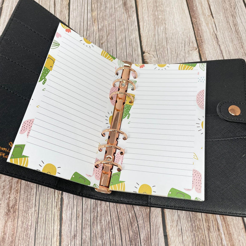 Personal SIze Inserts - 50 Note Pages - Cactus Design - Double Sided