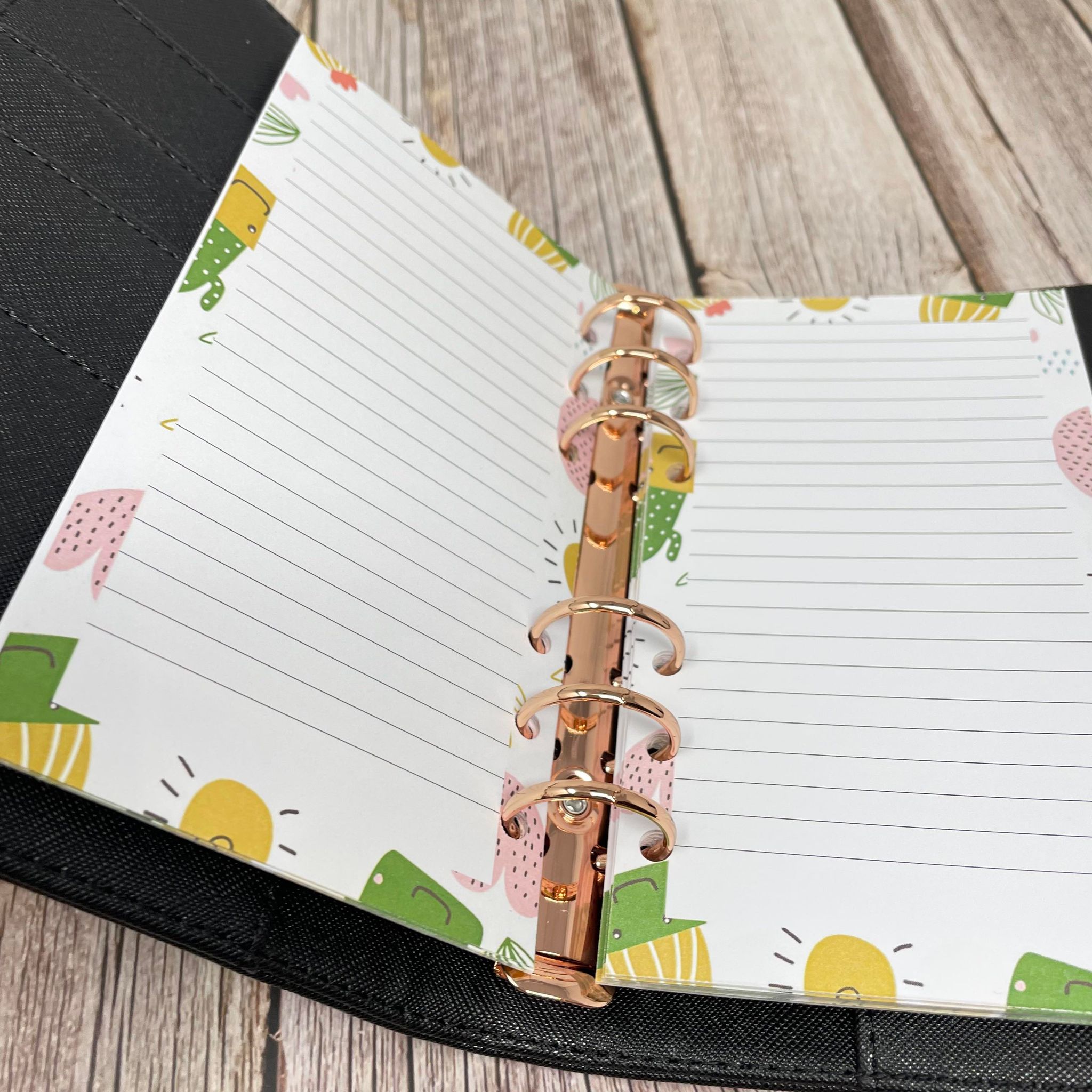 Personal Inserts Refill - 50 Note Pages - Cactus Design - Double Sided