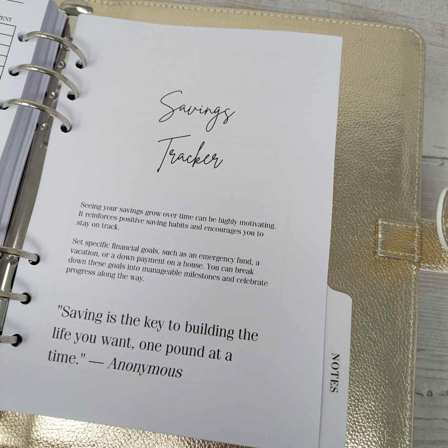 2025 Dated Diary With Budget Planner & Gold Organiser.